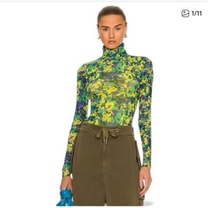 Ganni Multicolor Abstract Long Sleeve Top